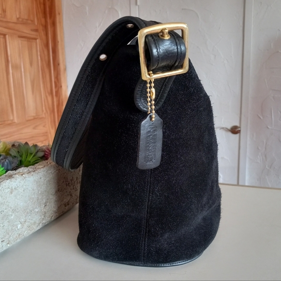 Coach Berkeley Duffle Sac in Black Suede 9010, Ruff-Out - Picture 5 of 16